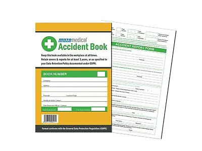 £3.99 • Buy Accident Report Book HSE GDPR Data Protection RIDDOR Compliant 50 Page A4
