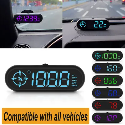 Digital GPS Speedometer HUD Overspeed Alarm Trip Meter For All Vehicle (G9) • $27.55