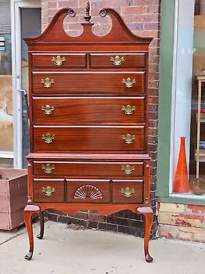Antique Mahogany Highboy Queen Anne Dresser Tall Chest Dresser • $499.99
