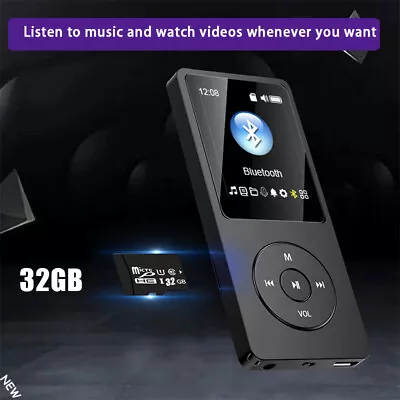 Portable 32GB MP3 Player HiFi Sport Music Speakers MP4 Media FM Radio Recorder • $16.98