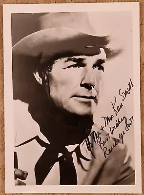 Randolph Scott - Western Hollywood Star Signed Photo 7x5 With AFTAL COA • £157.95