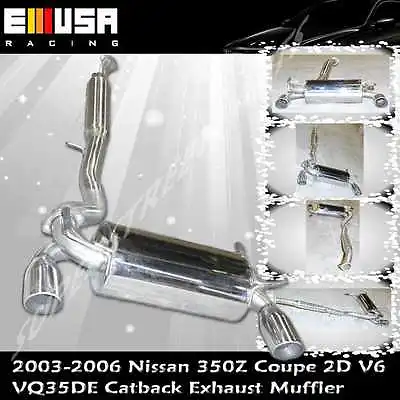 Catback Exhaust Muffler Fit 03-07 Nissan 350Z G35 Coupe 2D V6 VQ35DE • $279.99