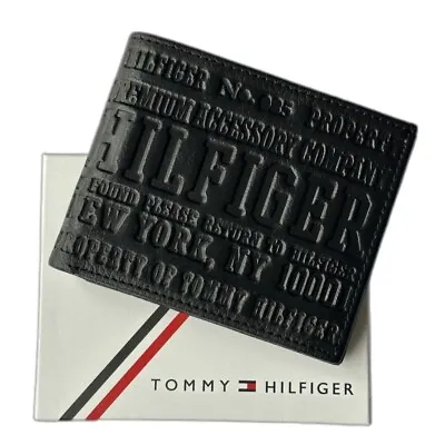 £23.99 • Buy Tommy Hilfiger Men's  Classic Black Credit Card Holder Wallet With Box