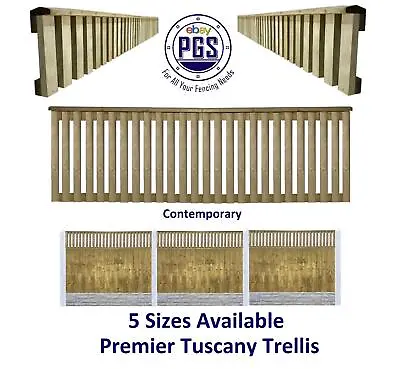 Premier Tuscany Contemporary Venetian Style Urban Trellis Lattice Garden Fence • £13.50