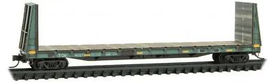 Texas Oklahoma & Eastern Bulkhead 61' Flat Car Weathered MTL#054 45 091 N Scale • $34.40