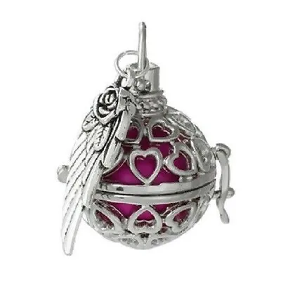 Locket Pendant Silver Heart Pregnancy Chime Ball Angel Wing Mexican Bola Harmony • $19.99