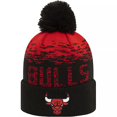 New Era Chicago Bulls NBA Basketball Winter Warm Beanie Bobble Hat - Black • £31.95