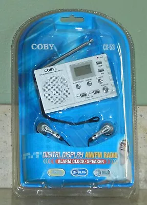 New Coby CX-53 Digital Display AM/FM Radio Alarm Clock Speaker Stereo Earphones • $15