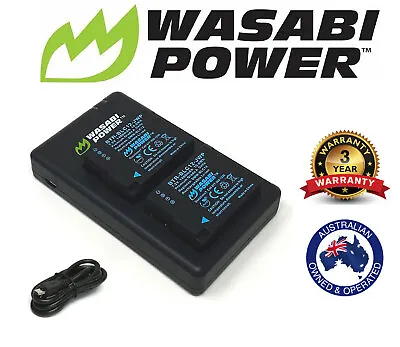 Wasabi Power Battery X 2 And Micro USB Charger For Panasonic Lumix DMW-BLC12 • $89.95