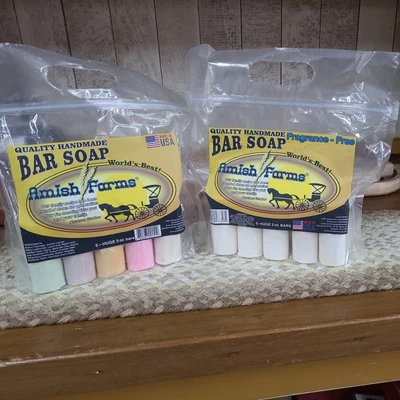 $15.99 • Buy Amish Farm Bar Soap 10 Bars Total 5/ 5oz Bars Per Bag Scented