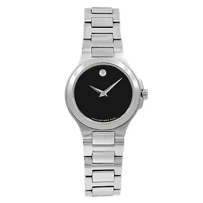 Movado Corporate Exclusive Black Museum Dial Steel Quartz Ladies Watch 0606164 • $319