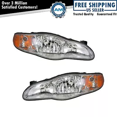 Headlights Headlamps Left & Right Pair Set NEW For 00-05 Chevy Monte Carlo • $128.28