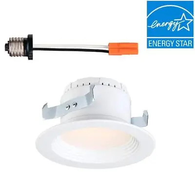 £11.65 • Buy 4 In. White Integrated LED Recessed Can Light Baffle Trim 90 CRI