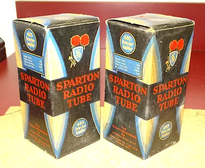 $9.99 • Buy Pair, Spartan 485 Globe Shaped Radio Tubes, Good, Nice Boxes