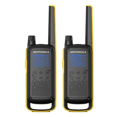Motorola Talkabout T470 Two-Way Radio 35 Mile 2 Pack NOAA Black & Yellow • $109.99