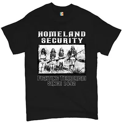 Homeland Security T-shirt Native American Indigenous Patriotic Men's Tee • $22.95