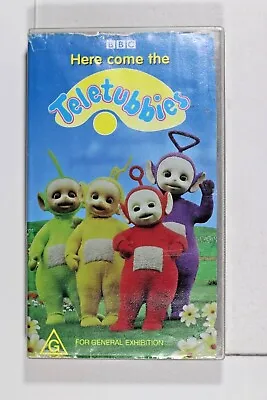 Here Come The Teletubbies - VHS - Tear In Plastic On Spine. • $22