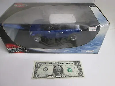 100% Hot Wheels Blue Mini Cooper - 1:18 • $39