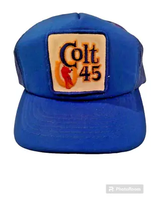 Vintage 80's Colt 45 Malt Liquor Beer Snapback Trucker Hat • £24.79