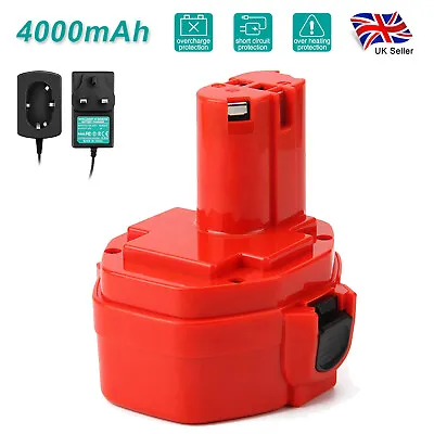 14.4V 4.0Ah Battery/Charger Ni-MH For Makita PA14 1434 1420 1435 193985-8 4333D • £20.95