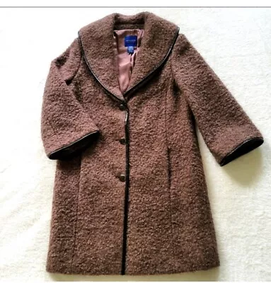 Doncaster Vintage Ladies Mohair Wool Blend Teddy Bear 3/4 Sleeves Coat Size 4 • $48