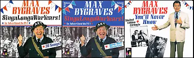3 X MAX BYGRAVES CDs - SINGALONGAWARYEARS VOL 1 & 2 + LIMITED EDITION CD SINGLE • £6.99