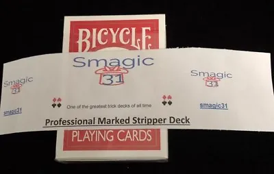 Professional MARKED Red Bicycle Stripper Deck! • $16.99