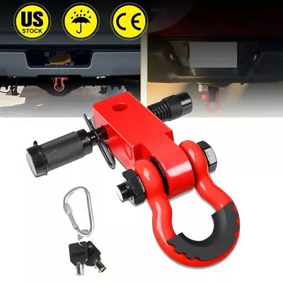 2  Tow Shackle Hitch Receiver Heavy Duty 3/4  D-Ring Recovery For Truck Jeep SUV • $37.04