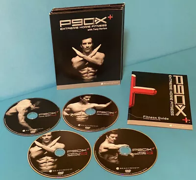 P90X+ Plus ~ EXTREME HOME FITNESS Set ~ Beachbody ~ 4 DVD ~ Tony Horton ~ NICE! • $16.77