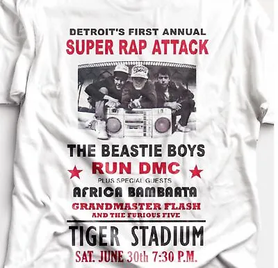 Beastie Boys Run DMC Vintage Tour 1986 Detroit Super Rap Attack Concert S-5XL • $20.99