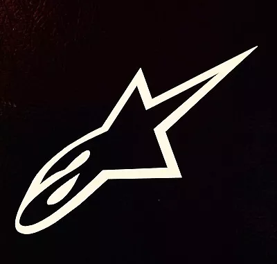 £3.57 • Buy 2x Alpinestars 7  LOGO MOTO-GP Helmet Stickers Racing Bike Vinyl Decals Honda 