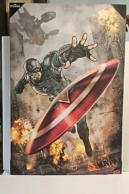 Captain America Avengers Marvel  24x36 Canvas Art Print Wall Decor NEW • $9.99