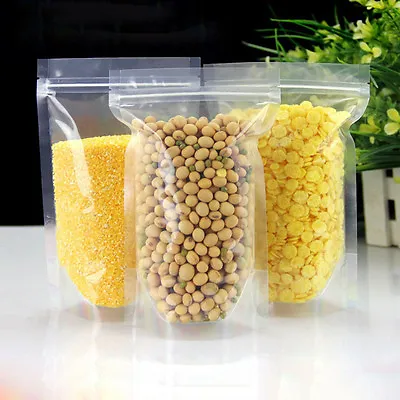 Clear Stand Up Self Seal Bags Plastic Pouches Food Storage Packaging Resealable • $86.99