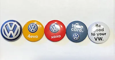 5 DIFFERENT VOLKSWAGEN  VW  PINBACK BUTTONS Collector Set New 1” Xmas Gift • $17.99