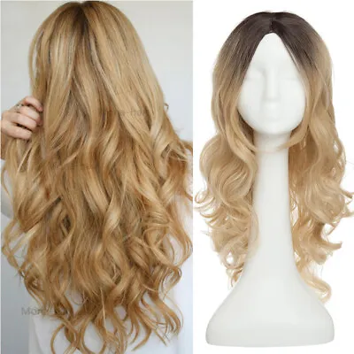 UK Gothic Lolita Cosplay Wigs Classic Curly Wavy Heat Resistant Wig Woman Lady • £20.33