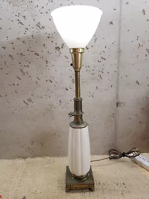 Stiffel Torchiere Table Lamp Hollywood Regency With Lenox Porcelain Vase Body • $126