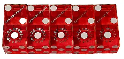 Dice Caesar's Palace Casino Las Vegas NV 2-Sticks(10-Dice) 19mm Red Polished • $17.95