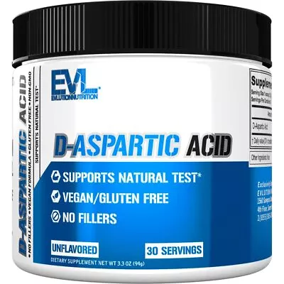 D Aspartic Acid Testosterone Booster For Men - 3120mg DAA D-Aspartic Acid Pre • $20.99