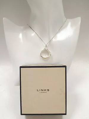 Genuine Links Of London Sterling Silver Necklace Hallmarked Hinged Love Hearts • £17