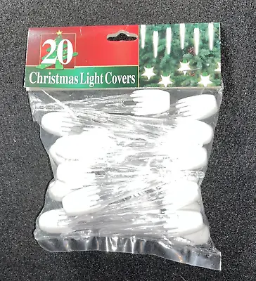 Vintage Christmas Light Bulb Covers Icicle Clear Slip On 20 Pieces Retro Tree • $15