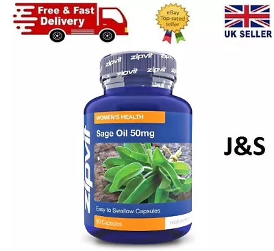 Sage Oil 50mg (Gentle Phytoestrogen). 90 Fast Digesting Capsules. Woman's Health • £11.89