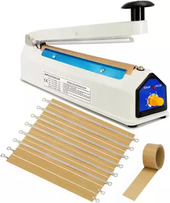 Impulse Heat Sealer 8 Inch Mylar Bag Sealer Heat Sealer For Plastic Bags Metal • $45.62