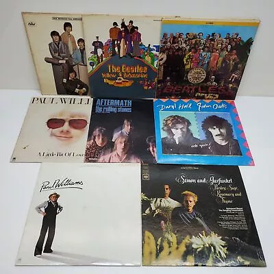 Lot 8 Vintage Vinyl Records Including The Beetles And Paul Williams • $9.99