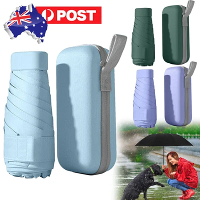 $9.59 • Buy Mini Pocket Compact Umbrella Anti-UV Sun/Rain Windproof 6Folding Travel Umbrella