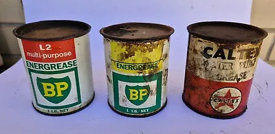 Vintage BP Energrease Grease Tins + Caltex Water Pump Grease Tin • $27