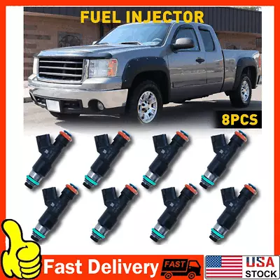 8 Fuel Injectors For 2007-2009 Chevrolet Tahoe Silverado 5.3l 6.0l-6.2l Flex Eap • $65.99