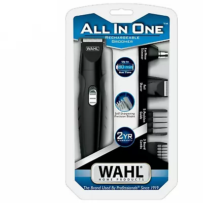 Wahl All In One Beard Shaver Trimmer Nose Ear Hair Grooming Kit Cordless • $69