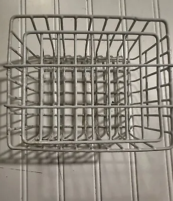 Vintage White 1990’s Metal Wire  Dishwasher Basket With Locking Lid • $11