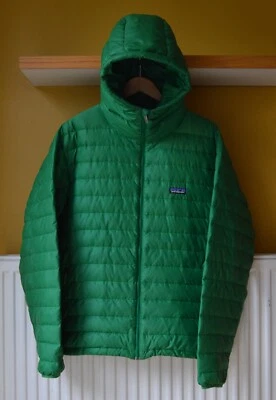 £140 • Buy Patagonia Down Jacket Hoody Men's Large Kelly Green Rare Colour Arcteryx Oi