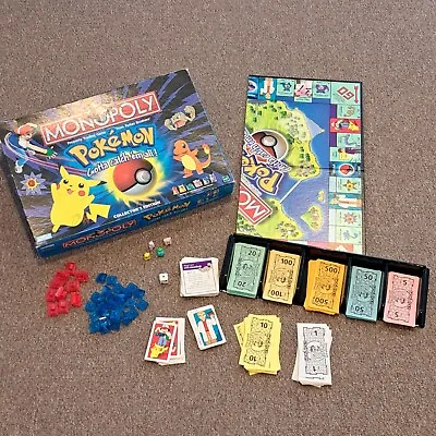 Vintage 1999 Hasbro Pokemon Collector Edition Monopoly Board Game Near Complete • $29.99